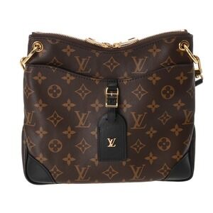 Louis Vuitton Monogram Odeon NM Brown Noir Black Shoulder Bag